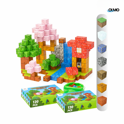 BLOQUES MAGNÉTICOS DE MINECRAFT - 100 Bloques