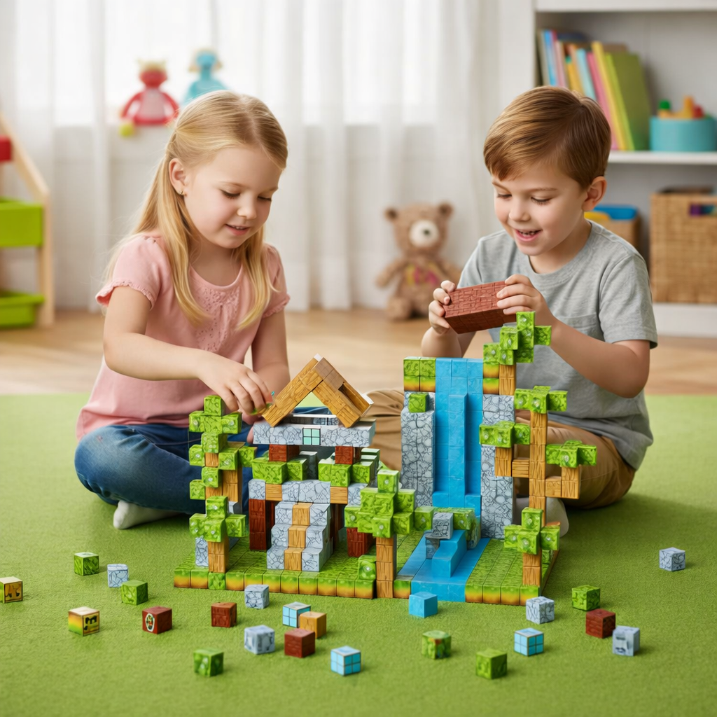 BLOQUES MAGNÉTICOS DE MINECRAFT - 100 Bloques