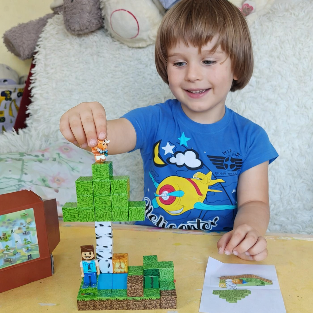 BLOQUES MAGNÉTICOS DE MINECRAFT - 100 Bloques