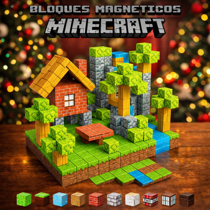 BLOQUES MAGNÉTICOS DE MINECRAFT - 100 Bloques